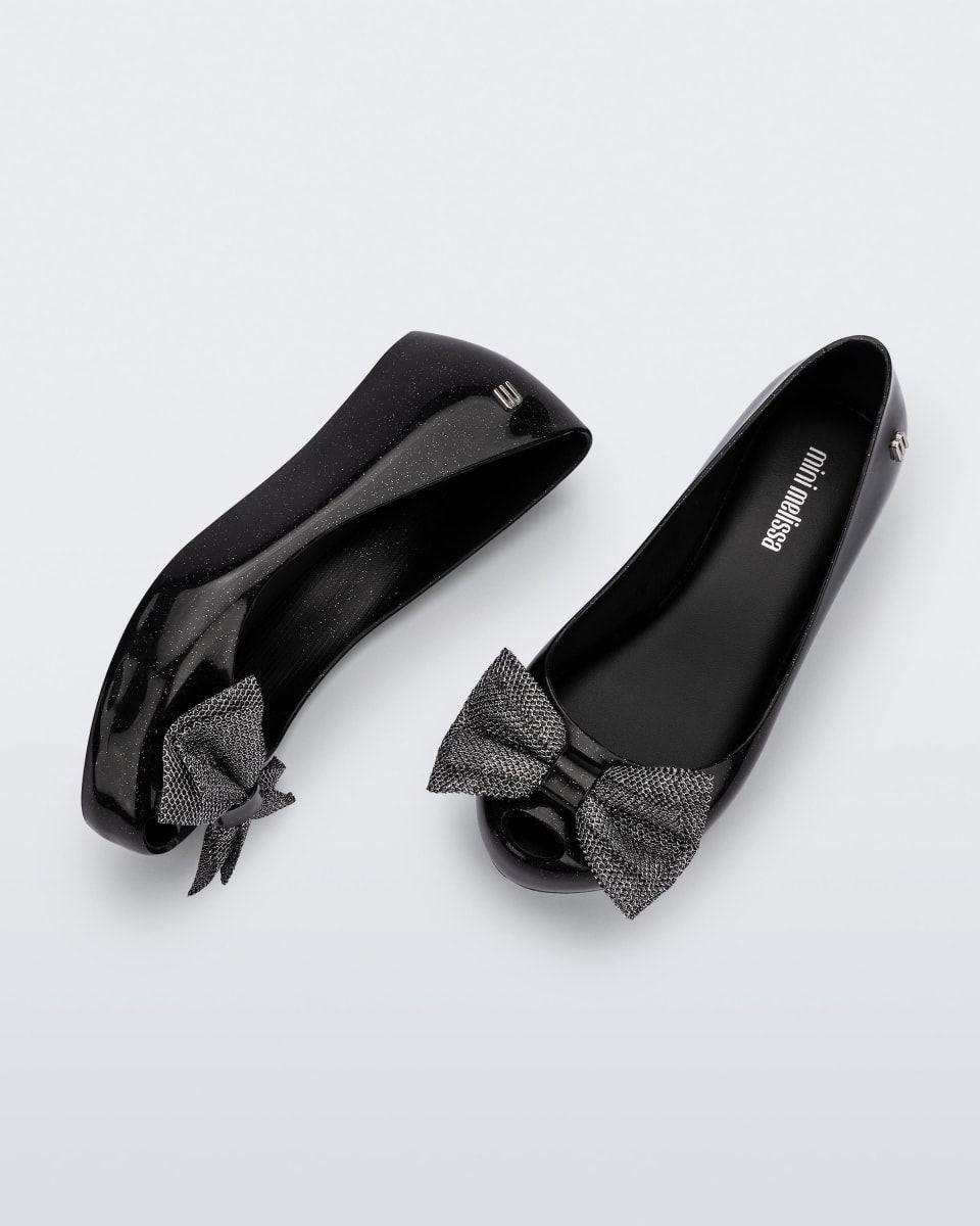 Ballerina Mini Melissa Ultragirl Sweet XII Inf Negro Glitter-3