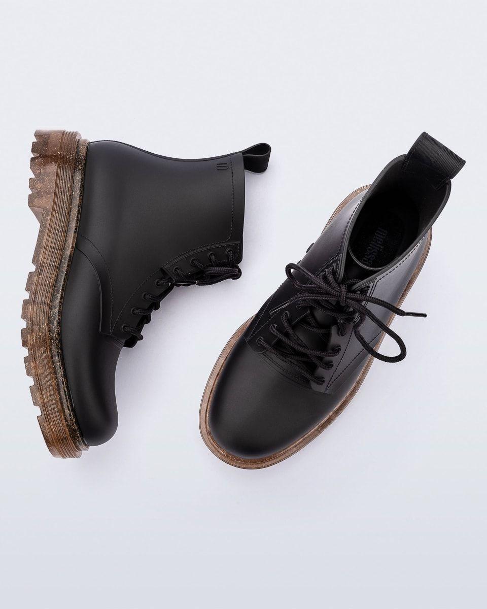 Botin Melissa Coturno Vaso Negro/Cascara Arroz-2