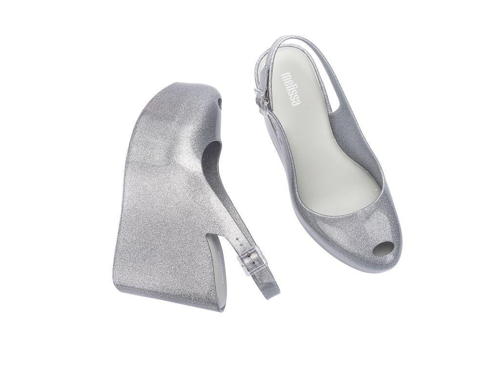 Ballerina Plataforma Groovy Wedge Vidrio Glitter Melissa-4