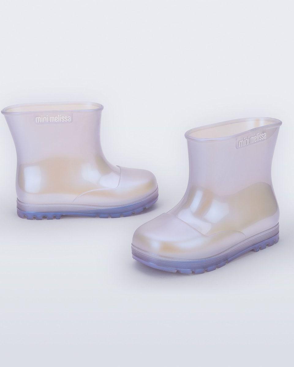 Bota Mini Melissa Welly Azul Perlado-3