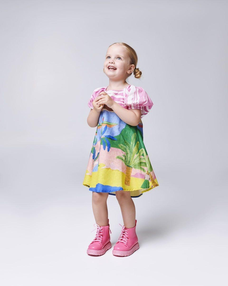 Botin Mini Melissa Coturno Rosa/Rosa Lustre-1