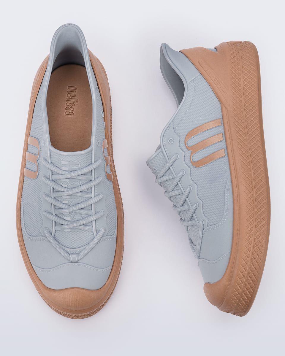 Zapatilla Melissa Combat Sneaker Azul/Marron-3