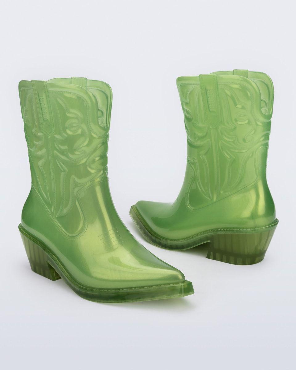 Bota Melissa Texas Verde Perlado-2