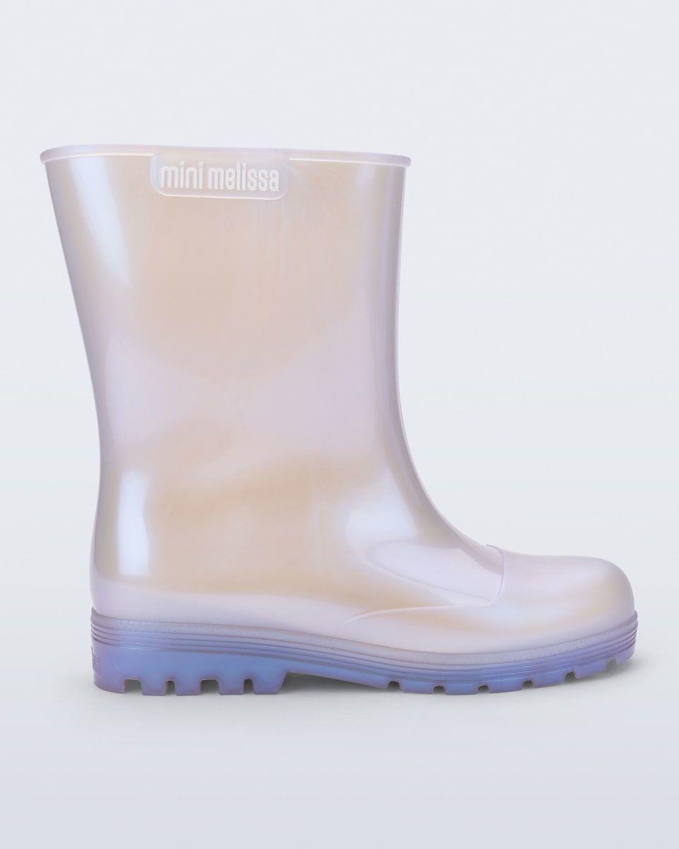 Bota Mini Melissa Welly Infantil Azul Perlado-1