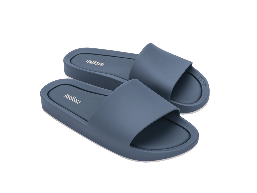 Sandalia Melissa Beach Slide Azul Beige-2