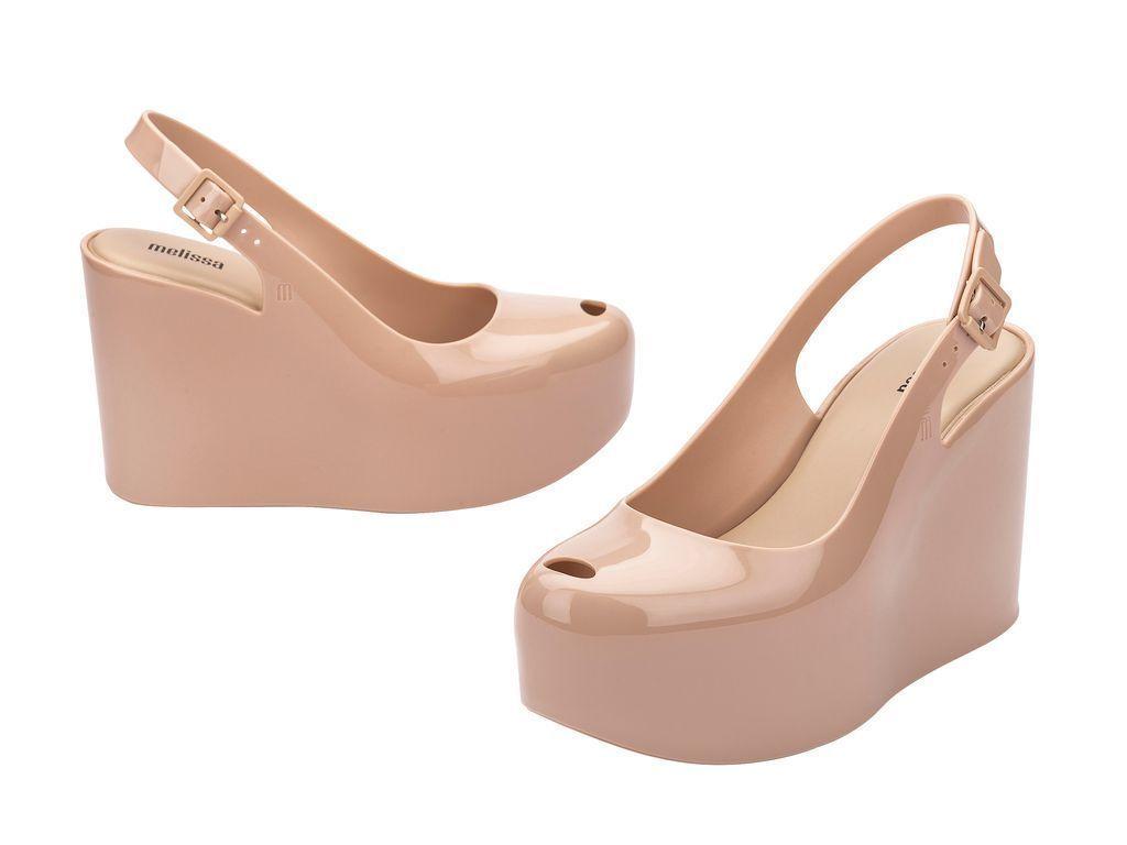 Ballerina Plataforma Groovy Wedge Beige Melissa-3