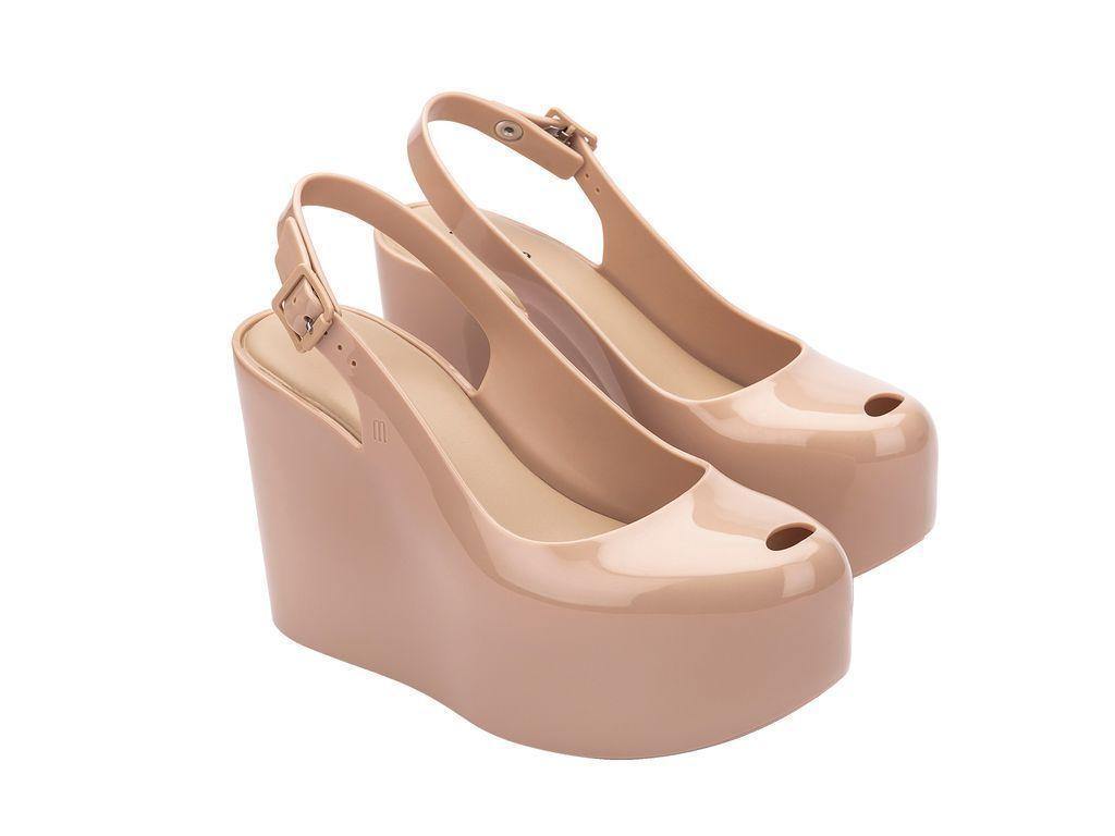 Ballerina Plataforma Groovy Wedge Beige Melissa-1