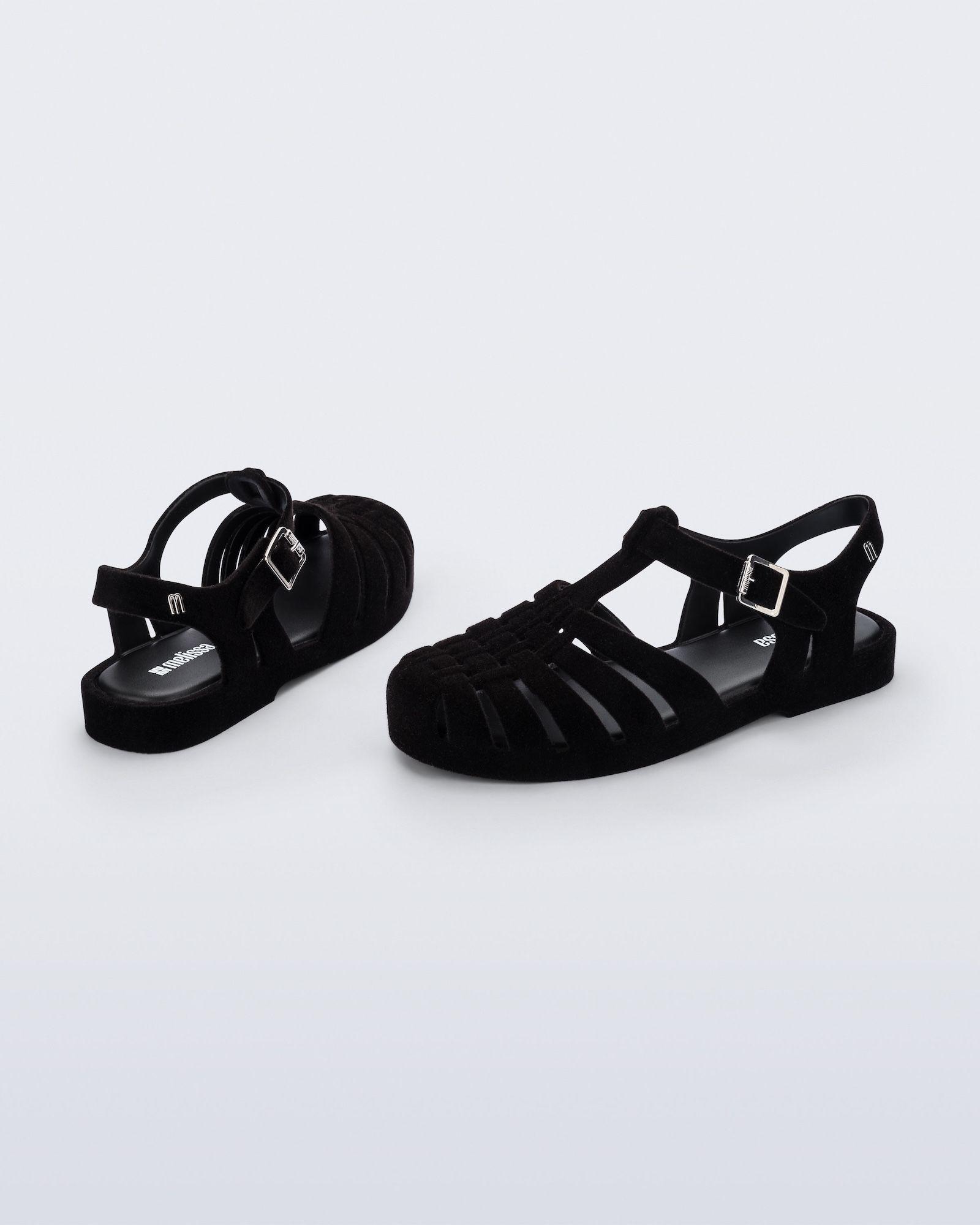 Sandalia Melissa Possession Velvet II Negro-1
