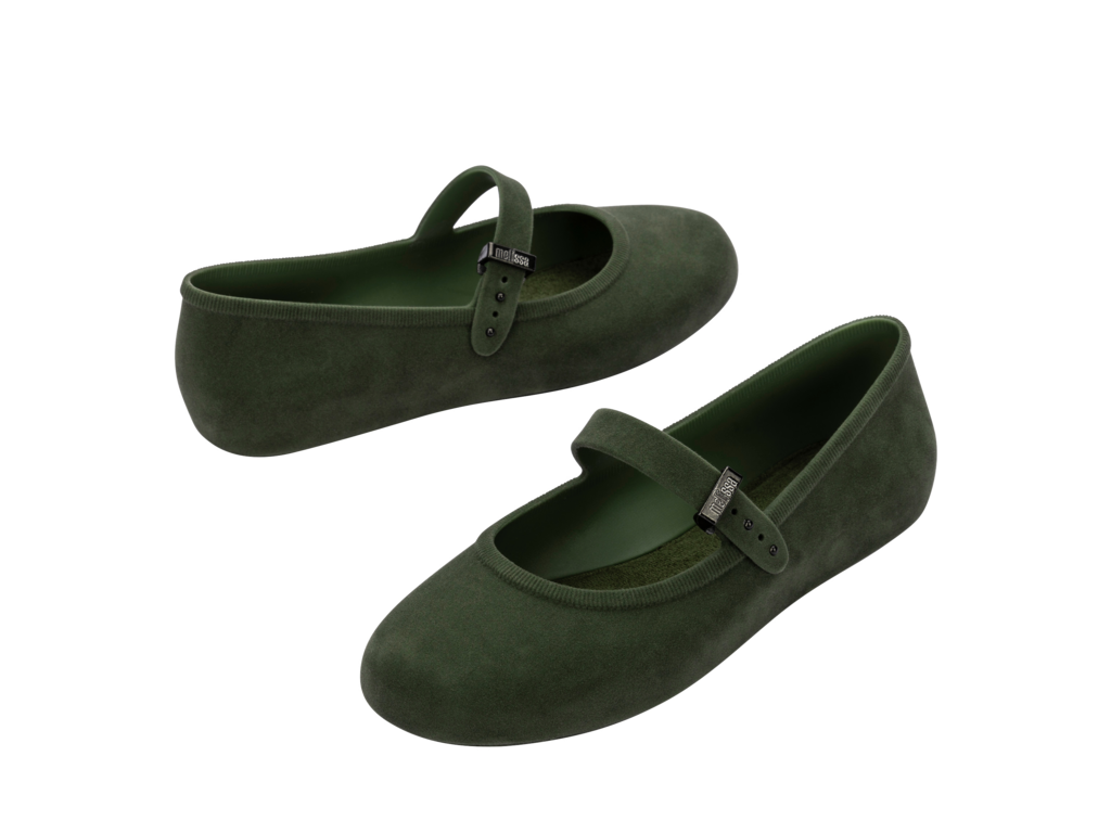 Melissa Soft Ballerina Velvet Verde-3