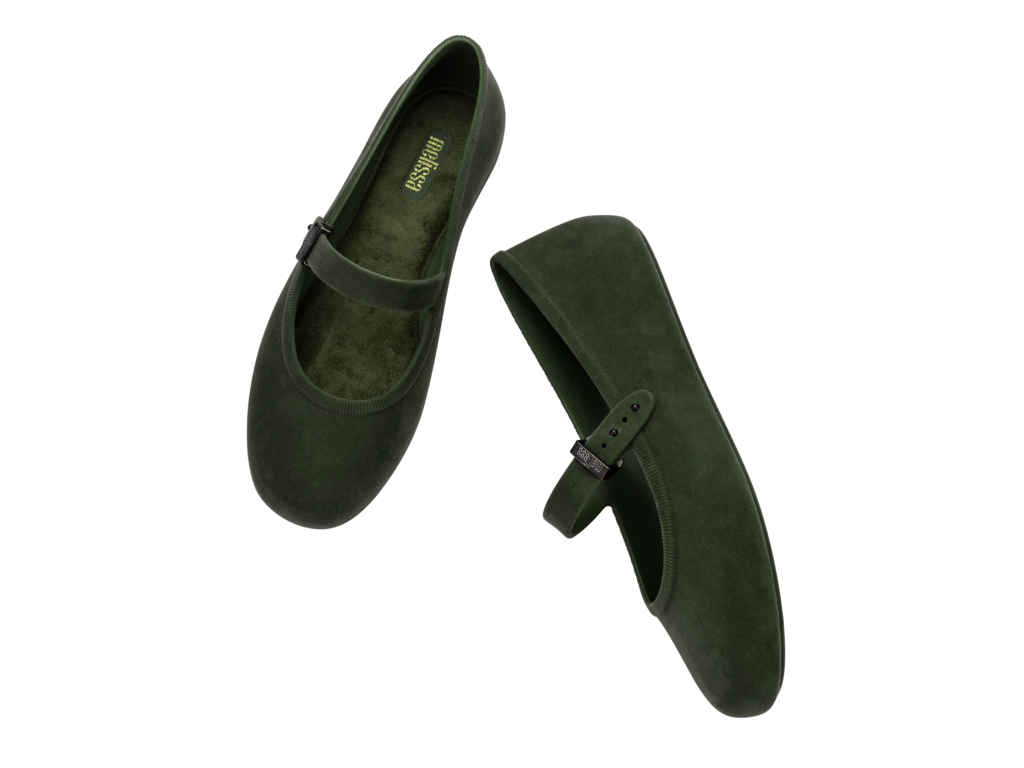 Melissa Soft Ballerina Velvet Verde-4