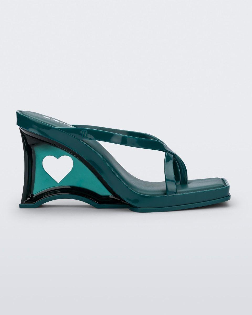 Sandalia Melissa Glass Heel Verde/Verde Transparente-0