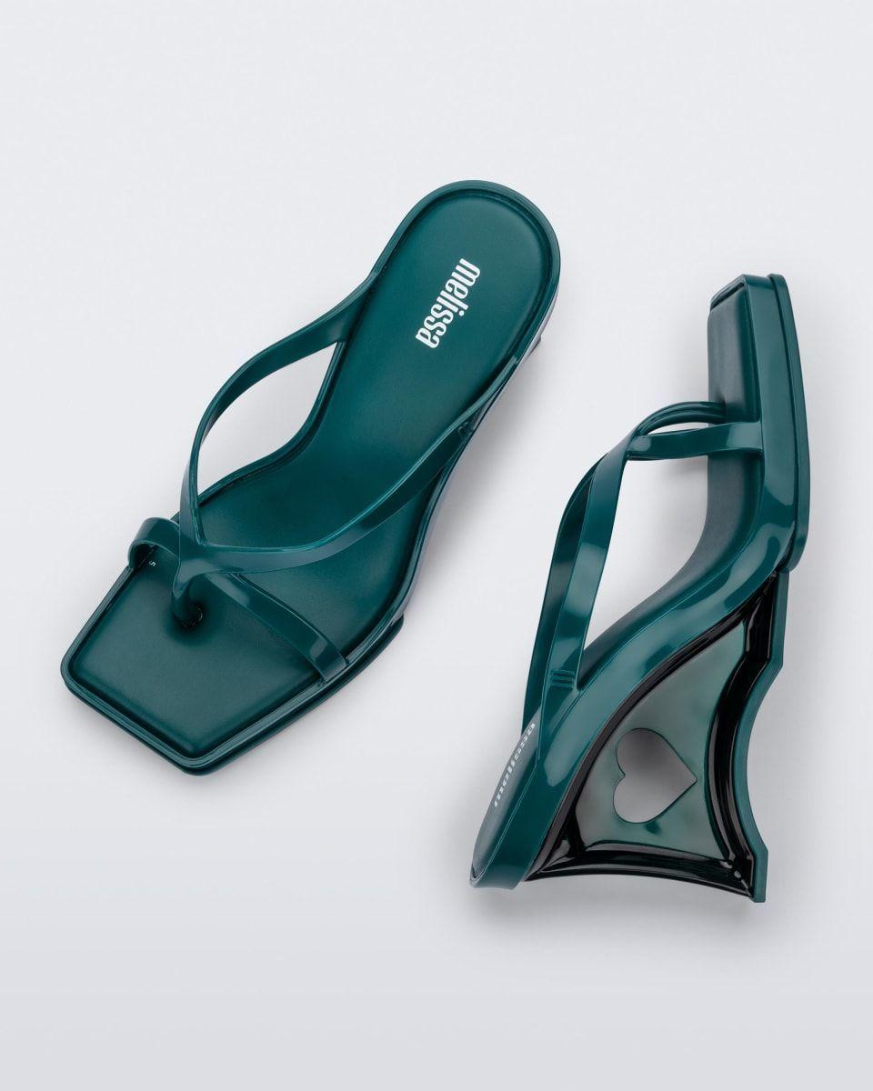 Sandalia Melissa Glass Heel Verde/Verde Transparente-1