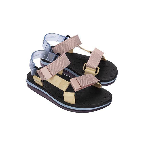 Sandalia Papete Rider Negra Rosa Melissa-1