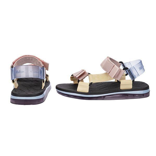 Sandalia Papete Rider Negra Rosa Melissa-3