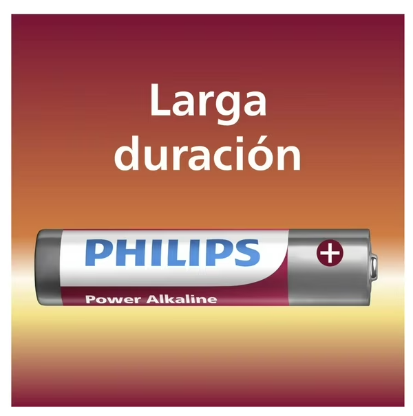 Pack de Pila AA 4 unidades alcalina Philips 1.5V 3X power-3