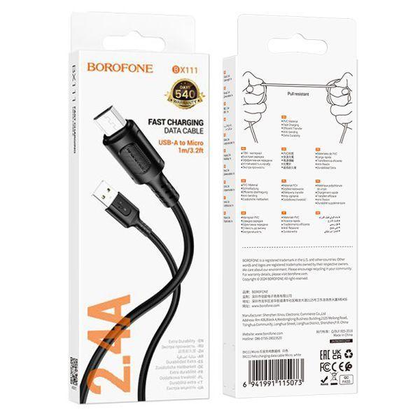 Cable de carga USB a LIGHTNING Borofone BX111 2.4A-2