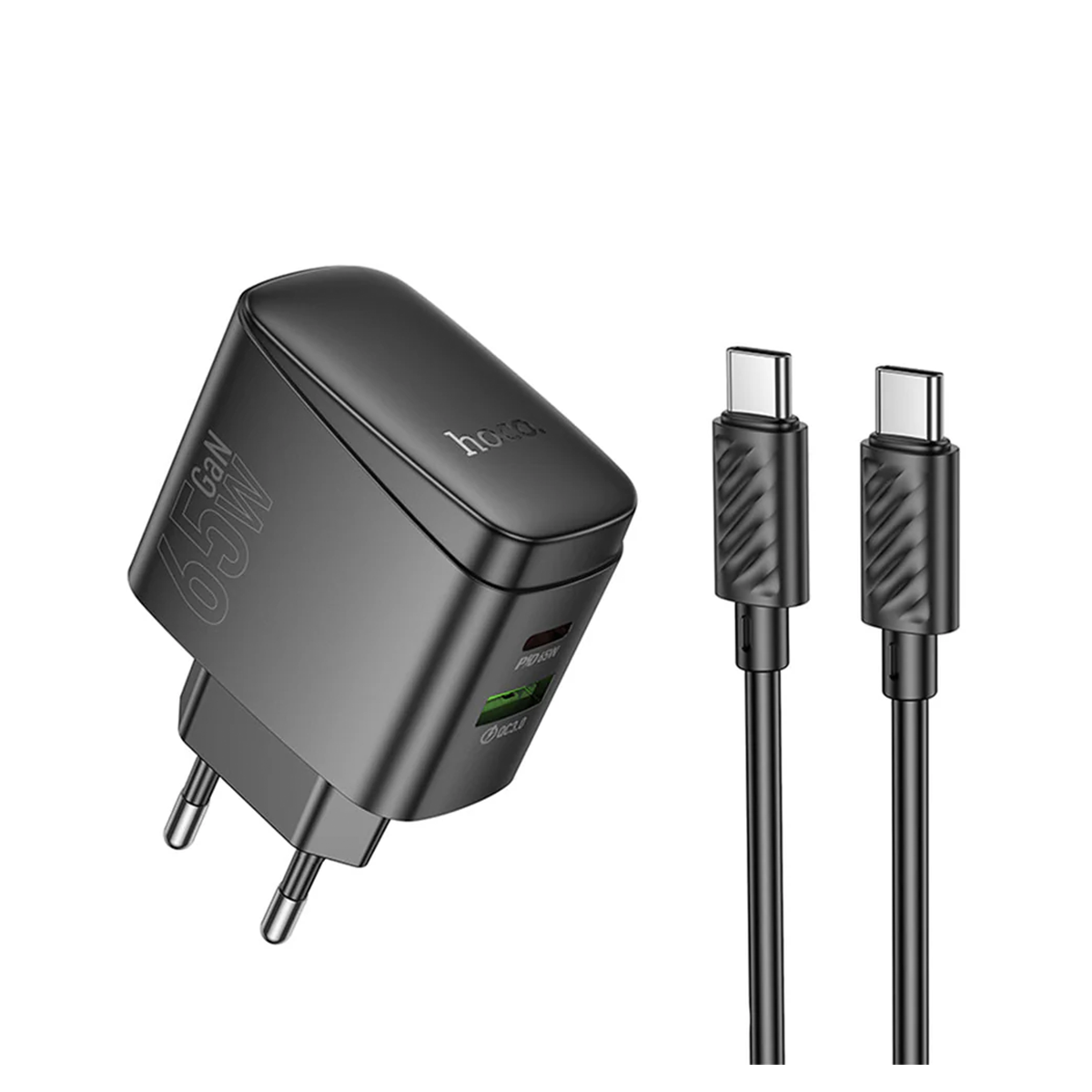 Cargador Carga Rapida Hoco Cs63a 65w Negro-0
