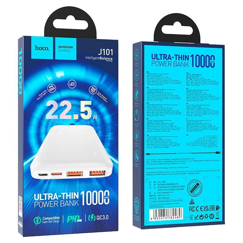 Power Bank Hoco J101 ULTRA-THIN 10,000mah  22.5W blanco-4