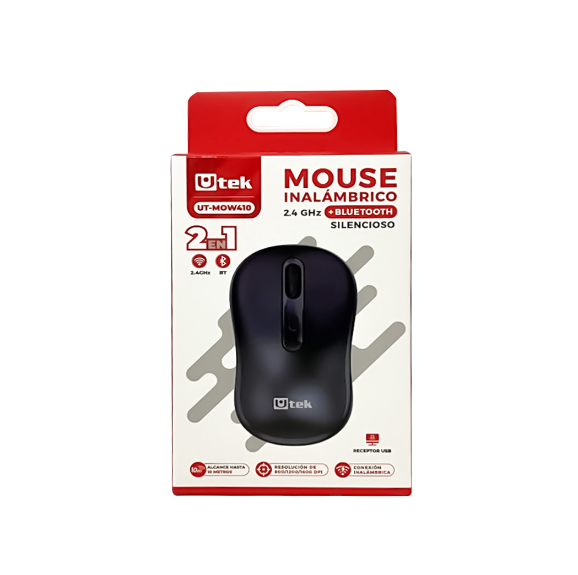 Mouse Inalámbrico  Bluetooth  Utek UT-MOW410-3