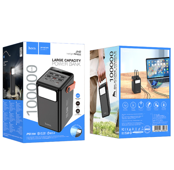 Batería externa 100,000 mAh Hoco J142 Surpass 22,5 W + PD20 W-6