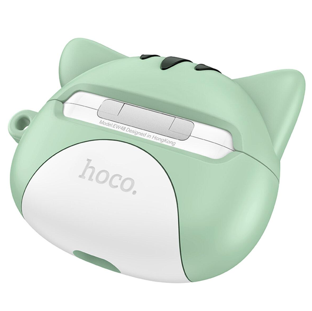 Audifono inalámbrico IN-EAR de gatito EW48 Hoco verde-2