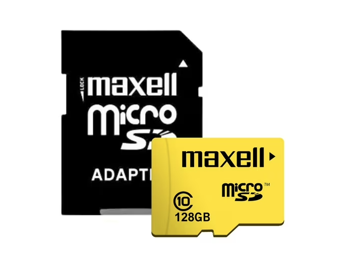 Tarjeta de memoria MicroSD 128GB Maxell + Adaptador 90MB/s-0