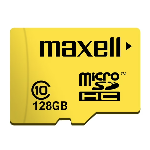 Tarjeta de memoria MicroSD 128GB Maxell + Adaptador 90MB/s-1