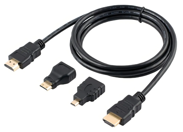 Cable Hdmi  3 En 1, Con Adaptadores Mini Hdmi Y Micro Hdmi-4