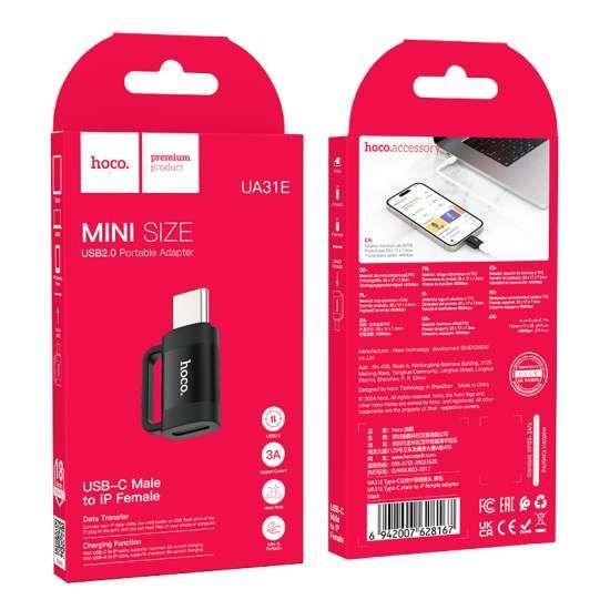 Adaptador convertidor USB-C a LIGHTNING Hoco UA31E-2