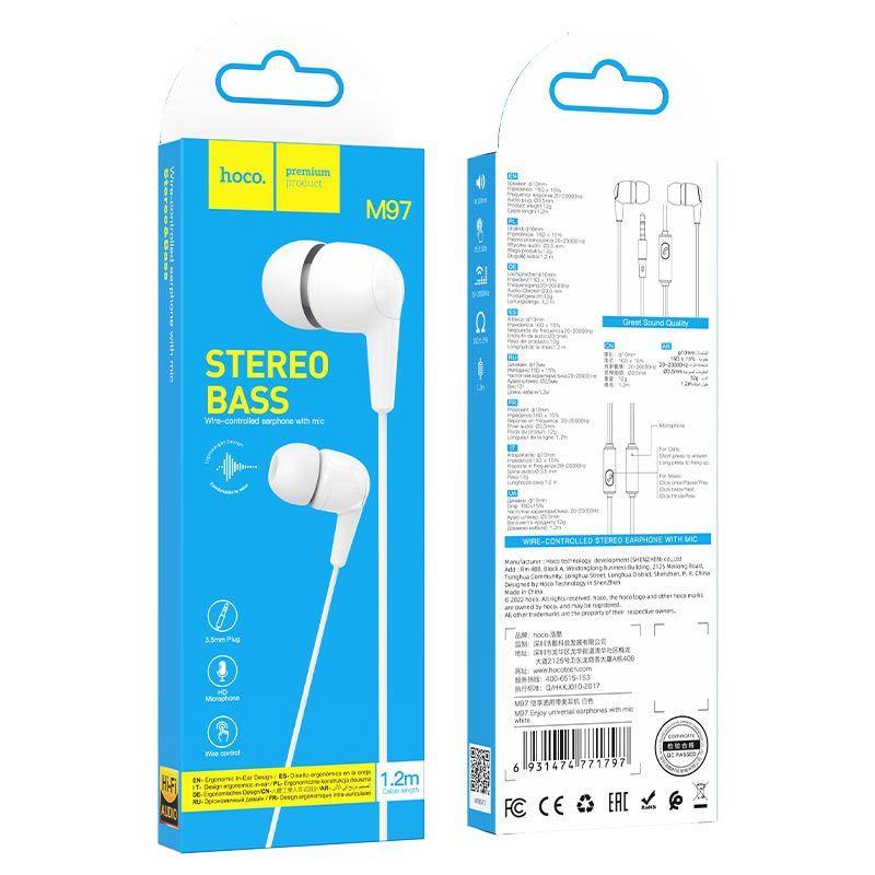 Audifono Hoco manos libre 3.5mm M97-2