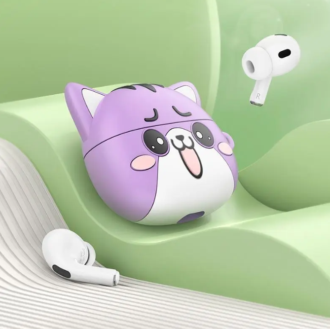 Audifono inalámbrico IN-EAR de gatito EW48 Hoco morado-2