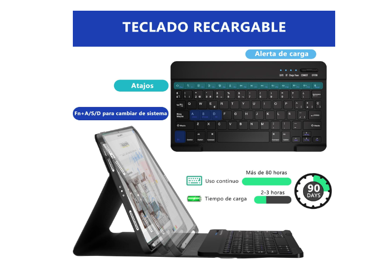 Funda con teclado para IPAD Air11 (2025/2024) Air5/Air4 10.9-4
