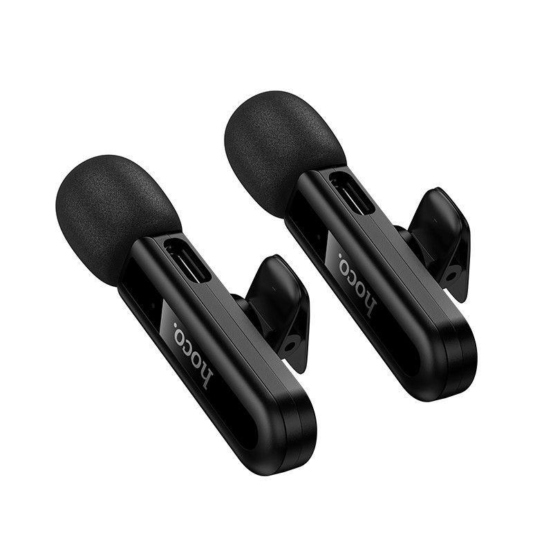Micrófono inalámbrico de solapa Dual Mic USB-C Y para IP Hoco L20A-2