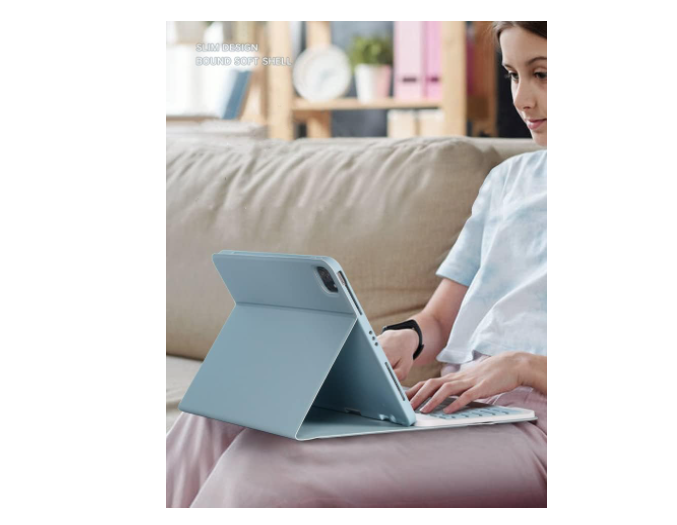 Funda con teclado para IPAD Air11 (2025/2024) Air5/Air4 10.9 celeste-2