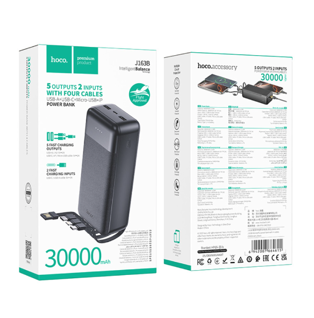 Power Bank  3000mAh carga rapida Hoco J163B-2