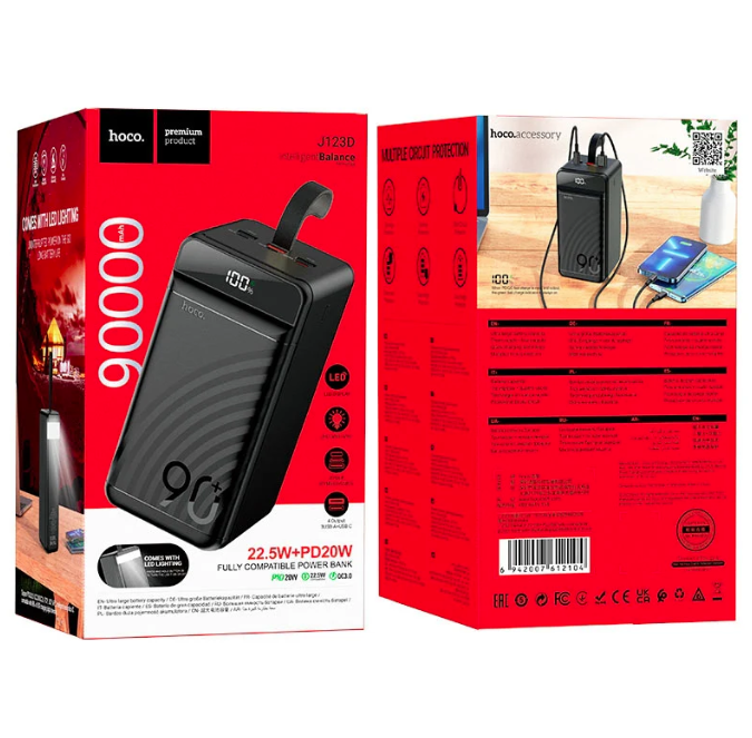 Power Bank de 90000 mAh PD 22,5W Hoco J123D-5