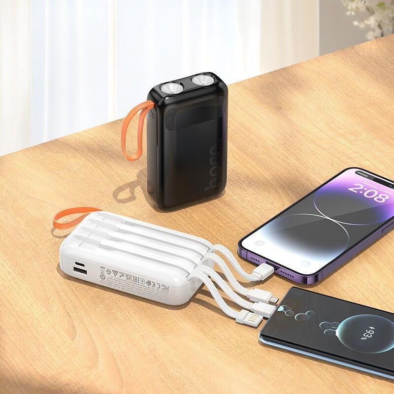 Power Bank Hoco J151  dual linterna x4 cables-3