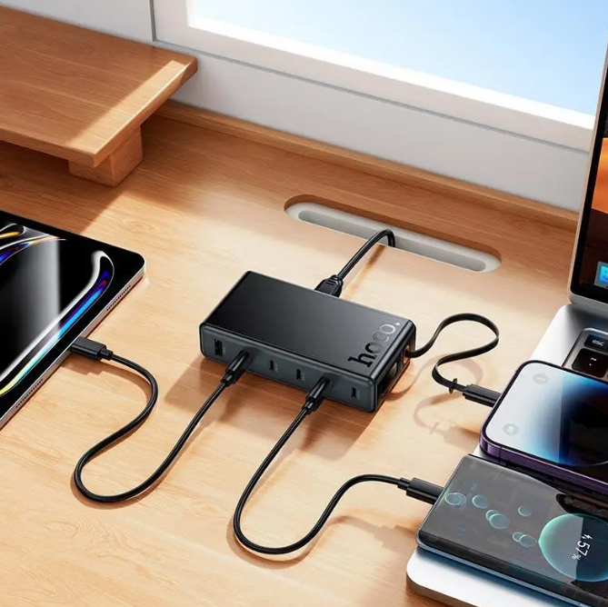 Cargador de escritorio con cable telescópico Hoco C151A-4