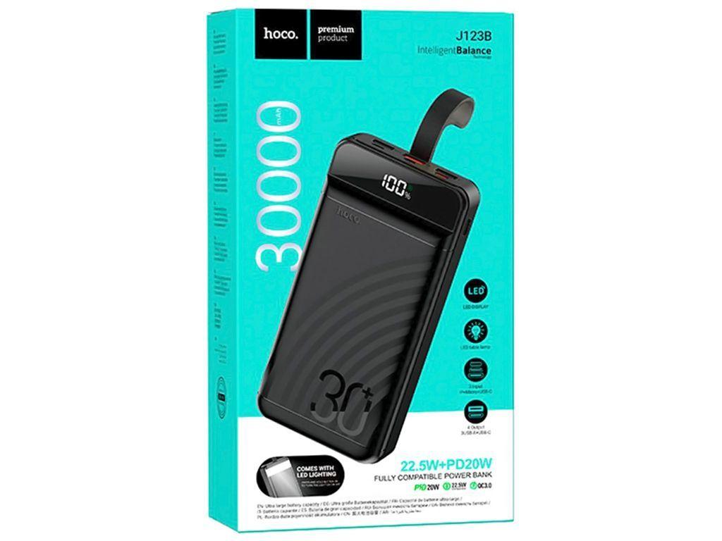 Power Bank Hoco J123B 30,000mAh 22.5W+PD20W pantalla LED-5