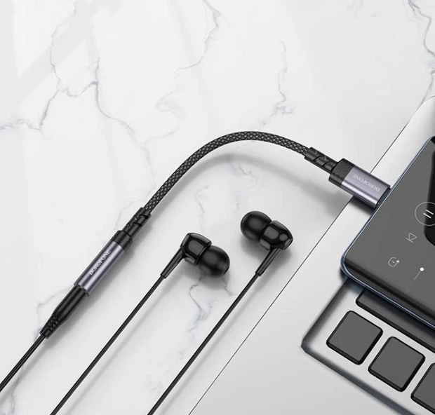 Adaptador de audio Tipo-C a auxiliar 3.5 Borofone BV24-1
