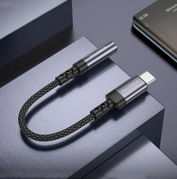 Adaptador de audio Tipo-C a auxiliar 3.5 Borofone BV24-2