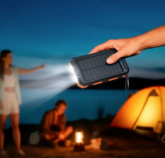 Power Bank solar con linterna 8000mah Hoco J164-2