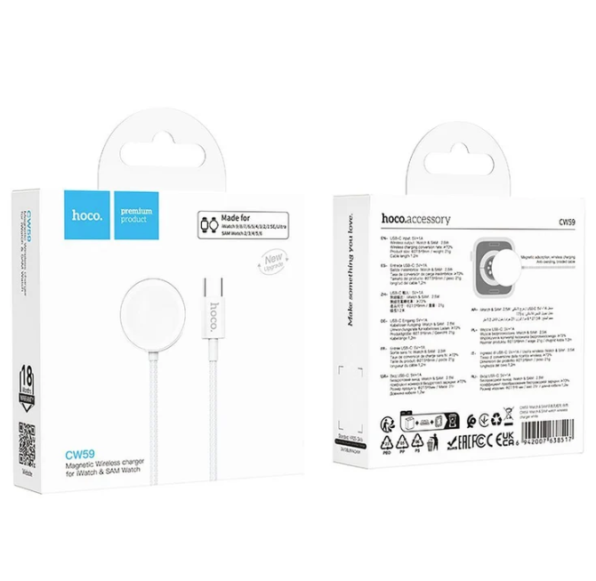 Cargador de reloj  iWatch y SAM Watch USB-C Hoco CW59-3