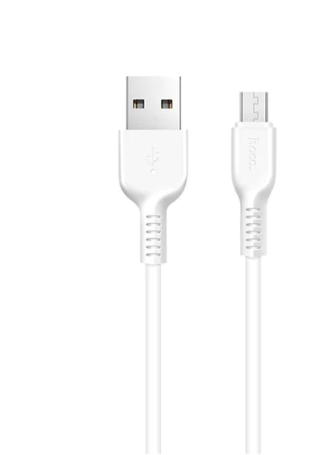Cable Hoco carga rapida X20 micro USB 1m blanco-0