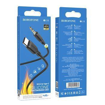 Cable Borofone BL18 - JACK 3,5MM A TIPO C - 1mt negro-2