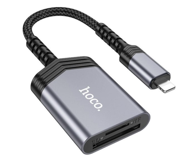 Lector de tarjetas SD/FT Hoco UA25 LIGHTNING 2TB 480Mbps-0