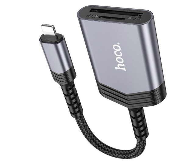 Lector de tarjetas SD/FT Hoco UA25 LIGHTNING 2TB 480Mbps-2