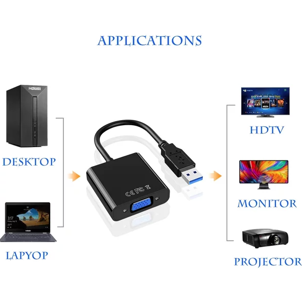 Adaptador convertidor USB a VGA 3.0 UL-USBVGA3-2