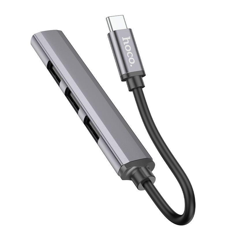 Adaptador Hub USB-C a USB 4 en 1 Hoco HB26-3