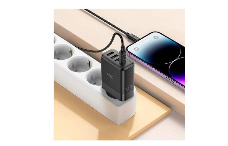 Cargador de pared 45W QC3.0 Fast Charger 4 puertos Hoco C127A-3